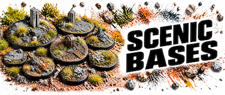 Scenic bases for miniatures, wargaming and display models